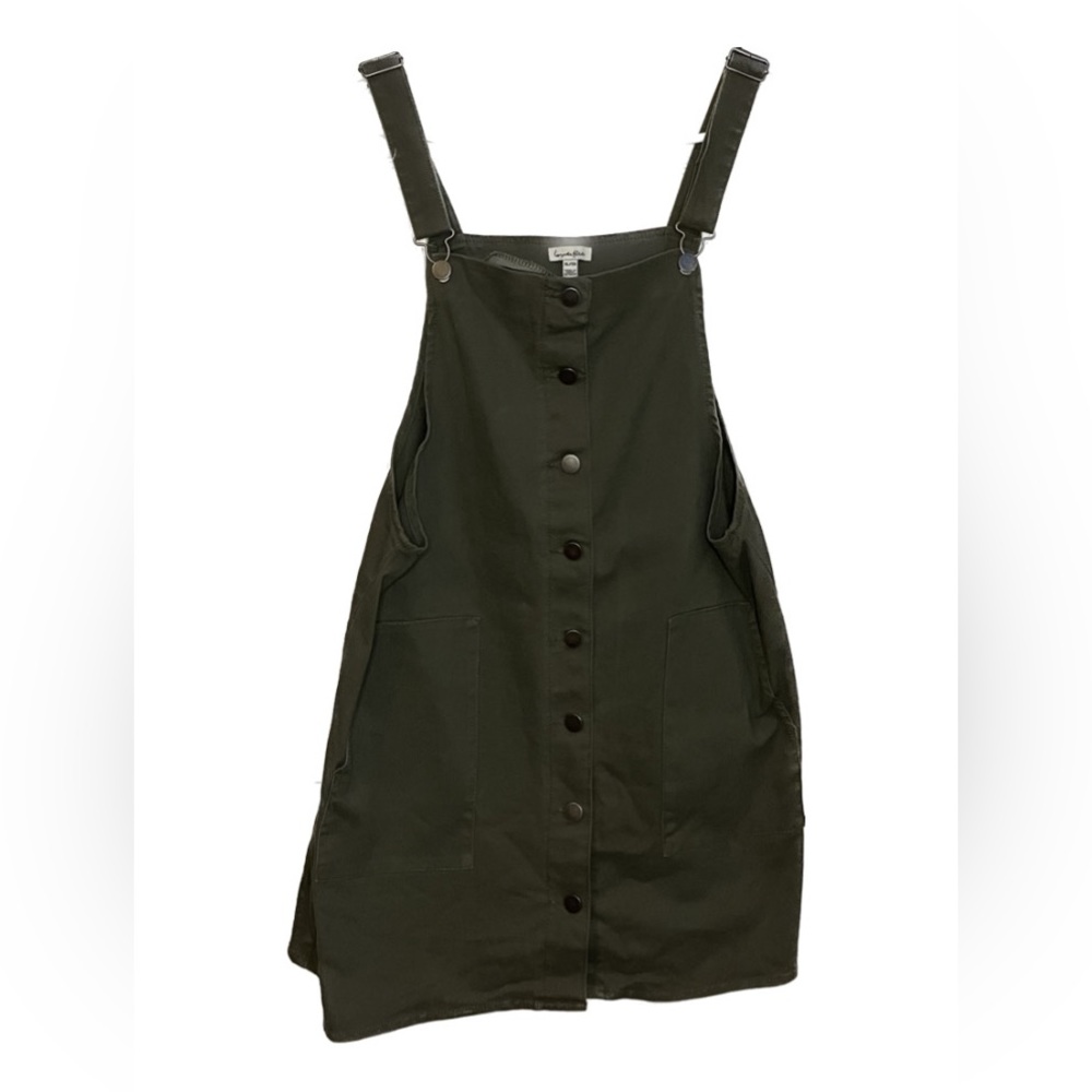 Army green overall dress